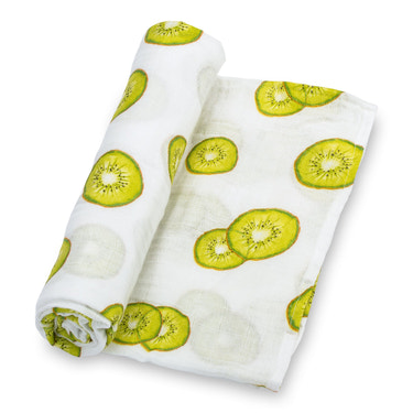 Kiwi To My Heart Baby Muslin Swaddle Blanket - MOOGCO Baby