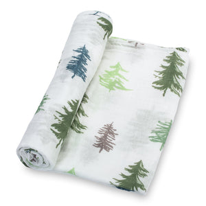 Pine Tree Baby Muslin Swaddle Blanket