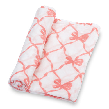 Beautiful Bows Baby Muslin Swaddle Blanket - MOOGCO Baby