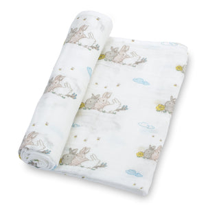 Bunny Loves You Baby Muslin Swaddle Blanket