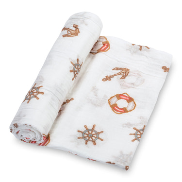 Boat Baby Mulin Swaddle Blanket - MOOGCO Baby