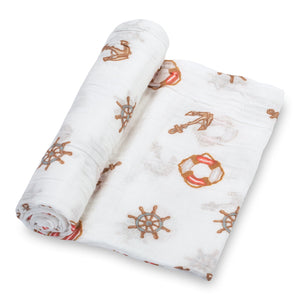 Lobster Sailboat - Baby Muslin Swaddle Blanket Set 3 Pack