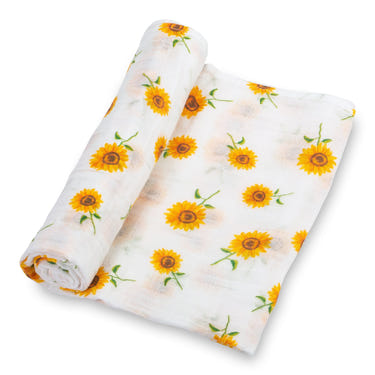 Sunflower Fields Baby Muslin Swaddle Blanket - MOOGCO Baby