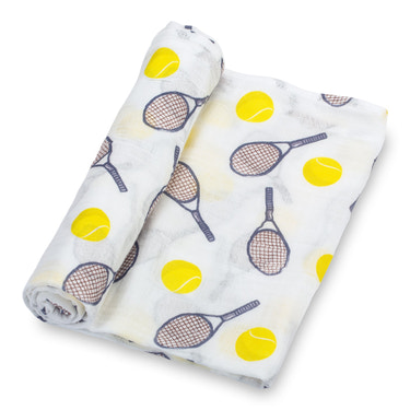 Love All Tennis Baby Muslin Swaddle Blanket - MOOGCO Baby