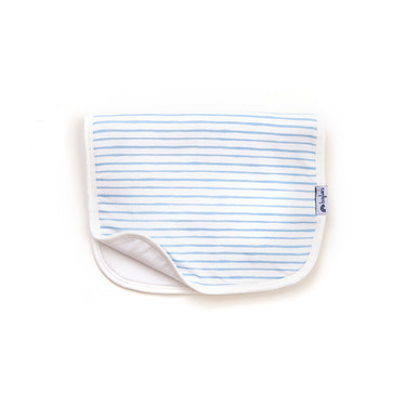 Sky Blue Stripe Organic Burp Cloth