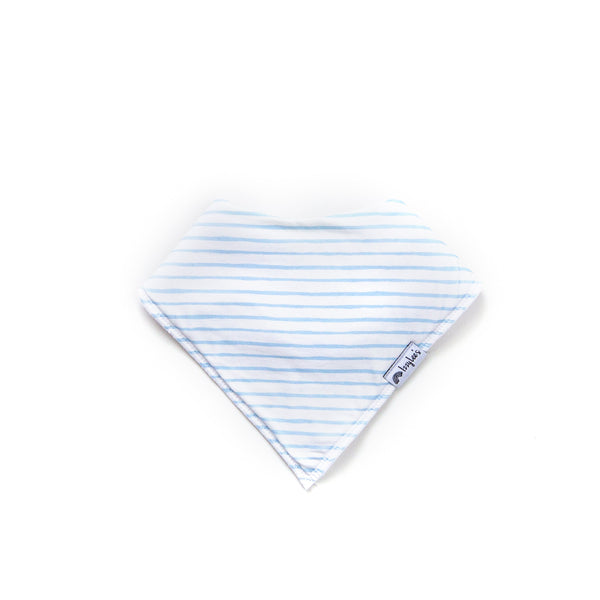 Sky Blue Stripe Organic Bandana Bib