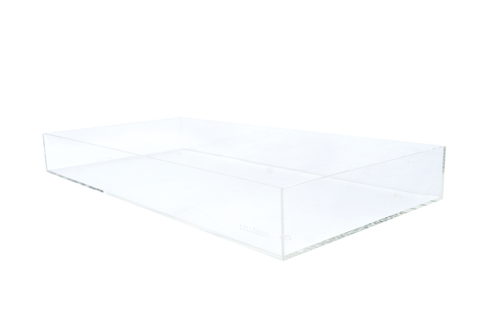 LELLOBABY™ 6mm Thick Premier Edition Acrylic Diaper Changing Tray for stylish and safe baby care.