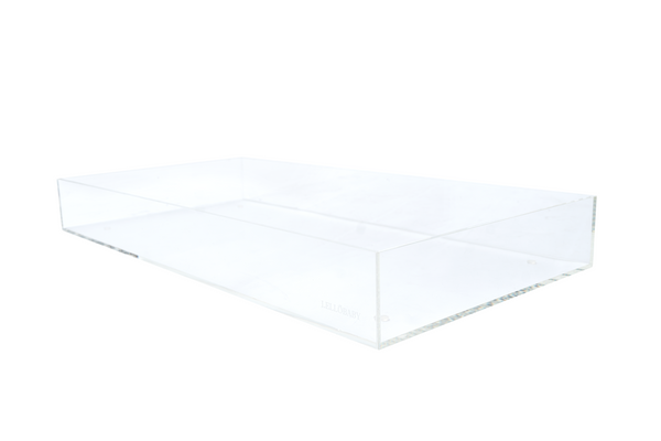 LELLOBABY™ 6mm Thick Acrylic Diaper Changing Tray - Premier Edition, Angle 2 view, perfect for stylish baby care.