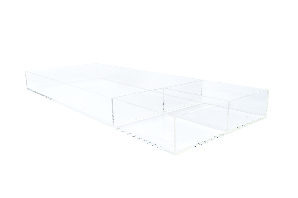 LELLobaby™ 8mm Thick Deluxe Acrylic Diaper Changing Tray PLUS+ for stylish and safe baby changing.
