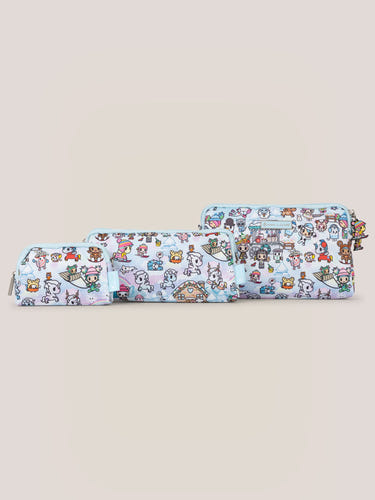 tokidoki Snow Day Be Set 3-Piece Pouch Set — Ice Blue - MOOGCO Baby