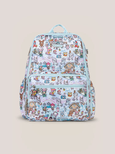 tokidoki Snow Day Zealous Backpack Diaper Bag — Ice Blue - MOOGCO Baby