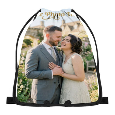 Custom Photo Drawstring Bag – Personalized Photo Gift Bag for Kids, Adults & Families