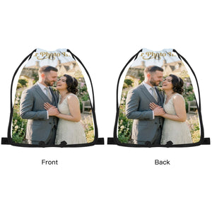 Custom Photo Drawstring Bag – Personalized Photo Gift Bag for Kids, Adults & Families