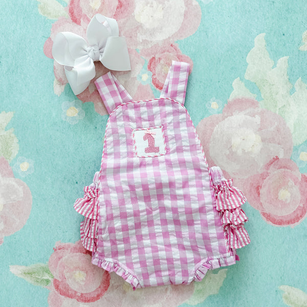 Pastel Pink First Birthday Bubble