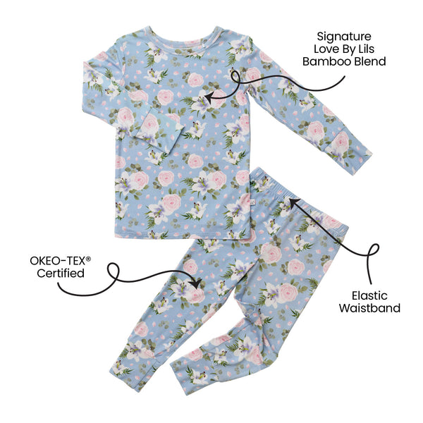 Lillian Floral Bamboo 2-Piece Long Sleeve Set