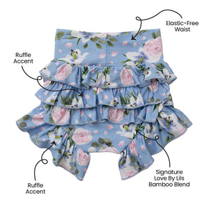 Lillian Floral Bamboo Ruffle Bummies