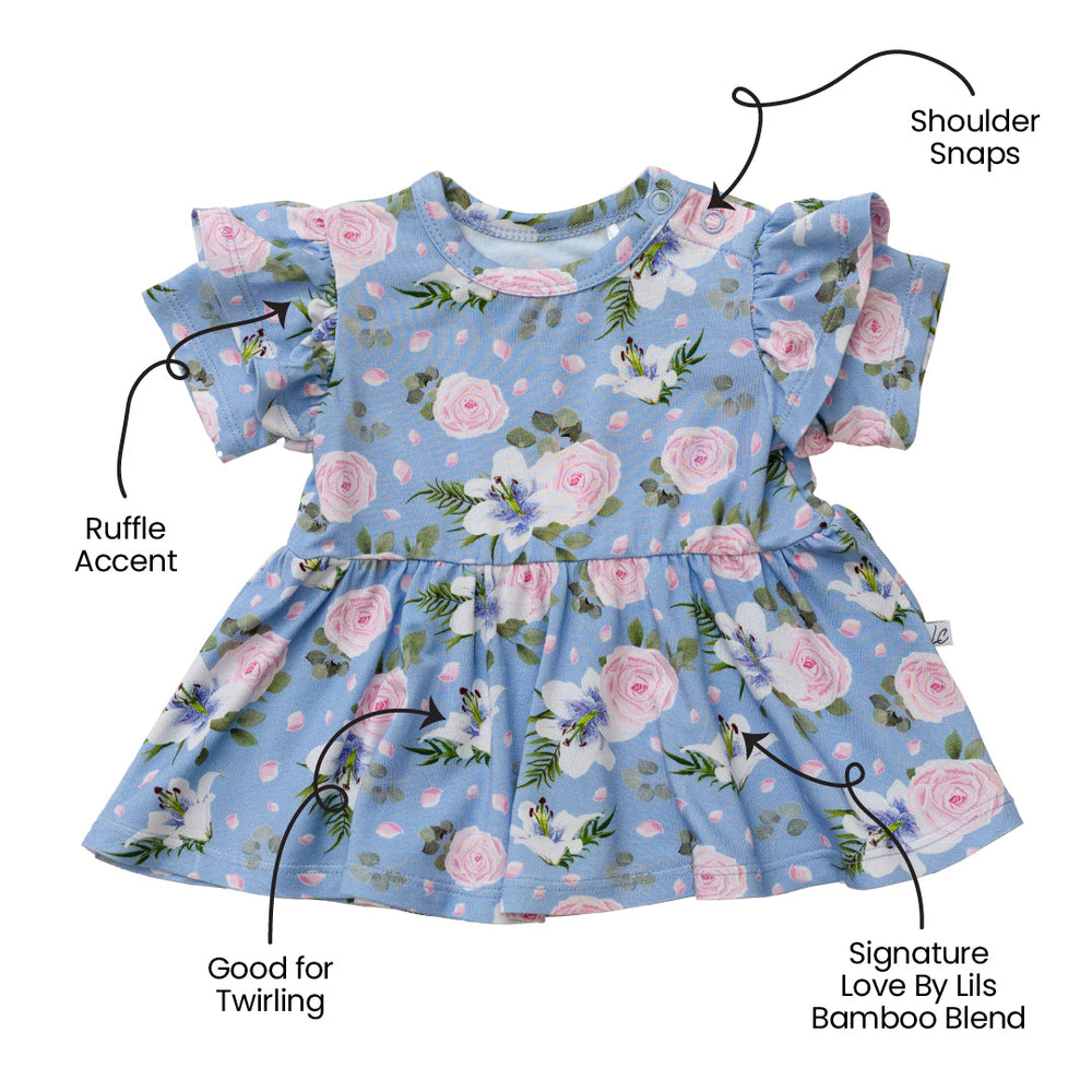 Lillian Floral Bamboo Peplum Top