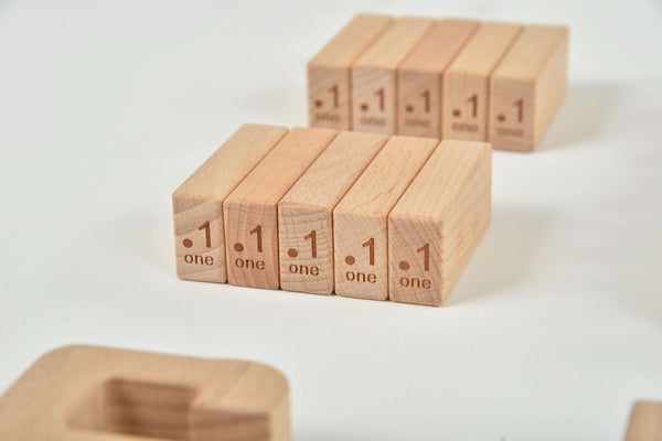Montessori Wooden Number Height Blocks – Self-Correcting Math Learning Set