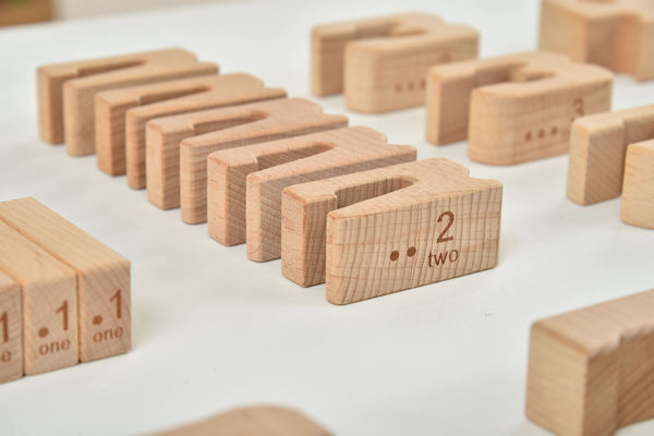 Montessori Wooden Number Height Blocks – Self-Correcting Math Learning Set