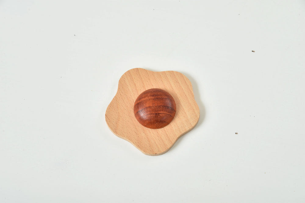 Wooden play food set for kids' kitchen, perfect for indoor imaginative play and learning.