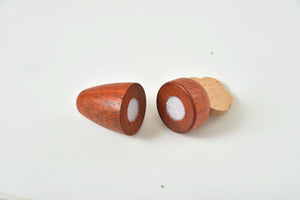 Wooden play food sets for kids' kitchen, perfect for indoor imaginative play and learning.