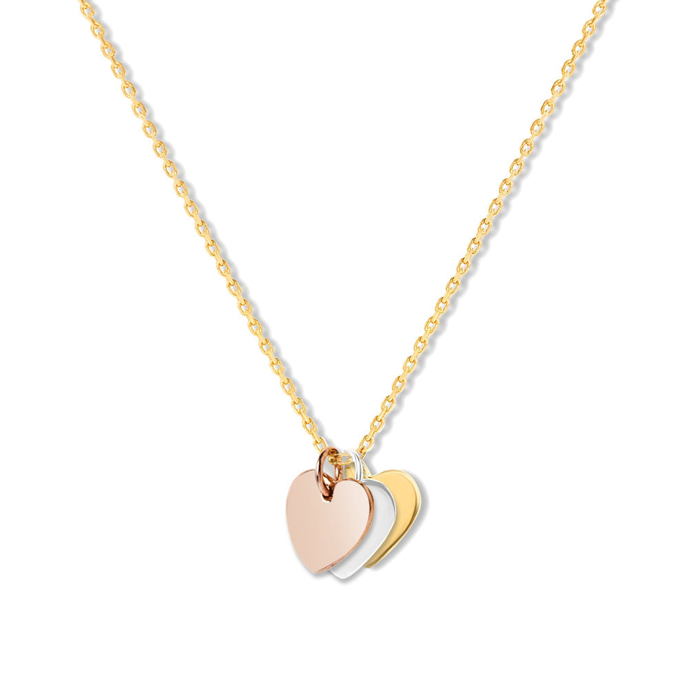 Mysha Personalized Eternal Initial Mixed Metal Heart Pendant
