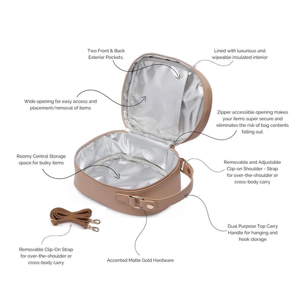 Classic Snack Bag in Latte Brown, perfect for food storage and on-the-go convenience for babies.