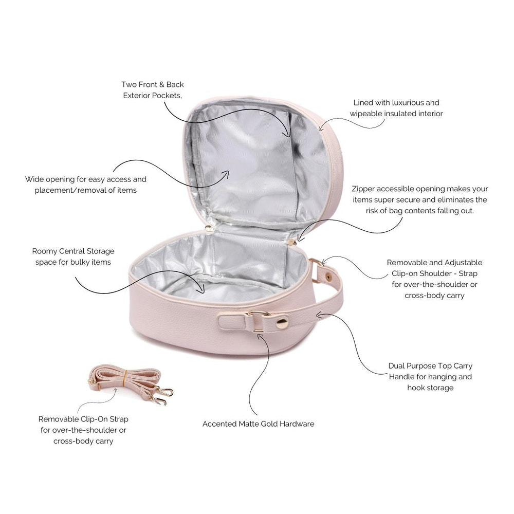 Classic Snack Bag in pastel pink for food storage and on-the-go convenience for babies.