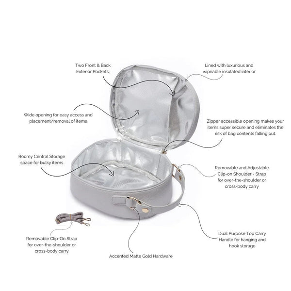 Classic Snack Bag in Stone Grey, perfect for food storage and on-the-go convenience for babies.