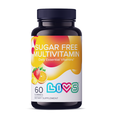 Sugar-free multivitamin for babies in strawberry, orange, and pineapple flavors - main product image.