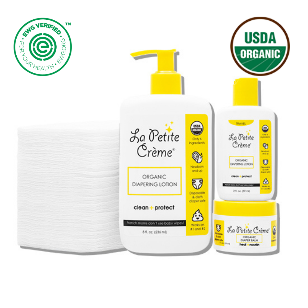 Organic French Diaper Care - Gift Set (Disposable Pads) - MOOGCO Baby