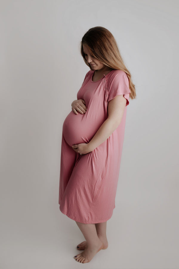 Rose Mommy Labor and Delivery Nursing Hoospital Gown