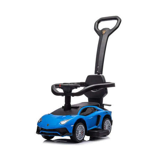 Lamborghini 3-in-1 Kids Push Ride On Toy Car in vibrant colors for fun and safe outdoor play.