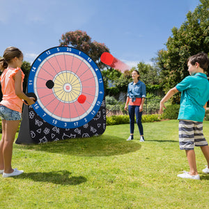 Large Dart Board for Kids with 4 Kick Balls - Weather-Resistant