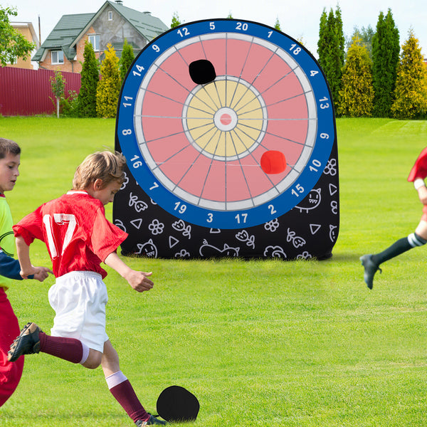 Large Dart Board for Kids with 4 Kick Balls - Weather-Resistant