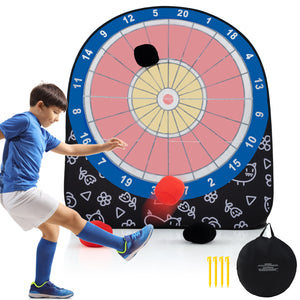 Large Dart Board for Kids with 4 Kick Balls - Weather-Resistant