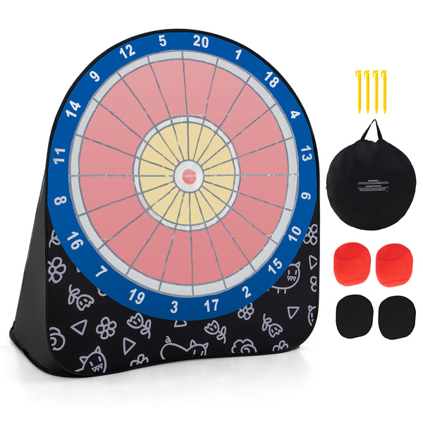 Large Dart Board for Kids with 4 Kick Balls - Weather-Resistant