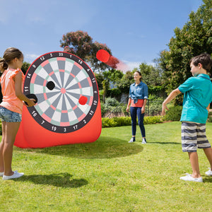 Large Dart Board for Kids with 4 Kick Balls - Weather-Resistant