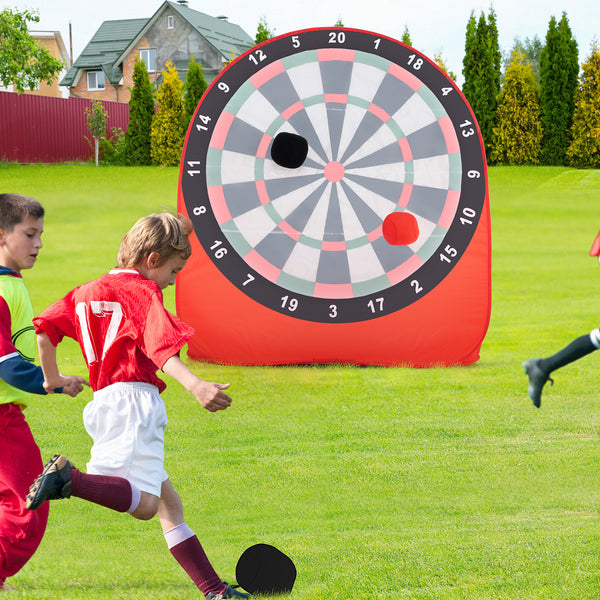 Large Dart Board for Kids with 4 Kick Balls - Weather-Resistant