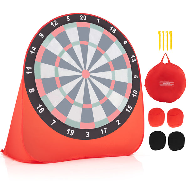 Large Dart Board for Kids with 4 Kick Balls - Weather-Resistant