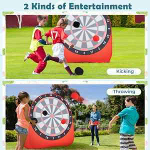 Large Dart Board for Kids with 4 Kick Balls - Weather-Resistant