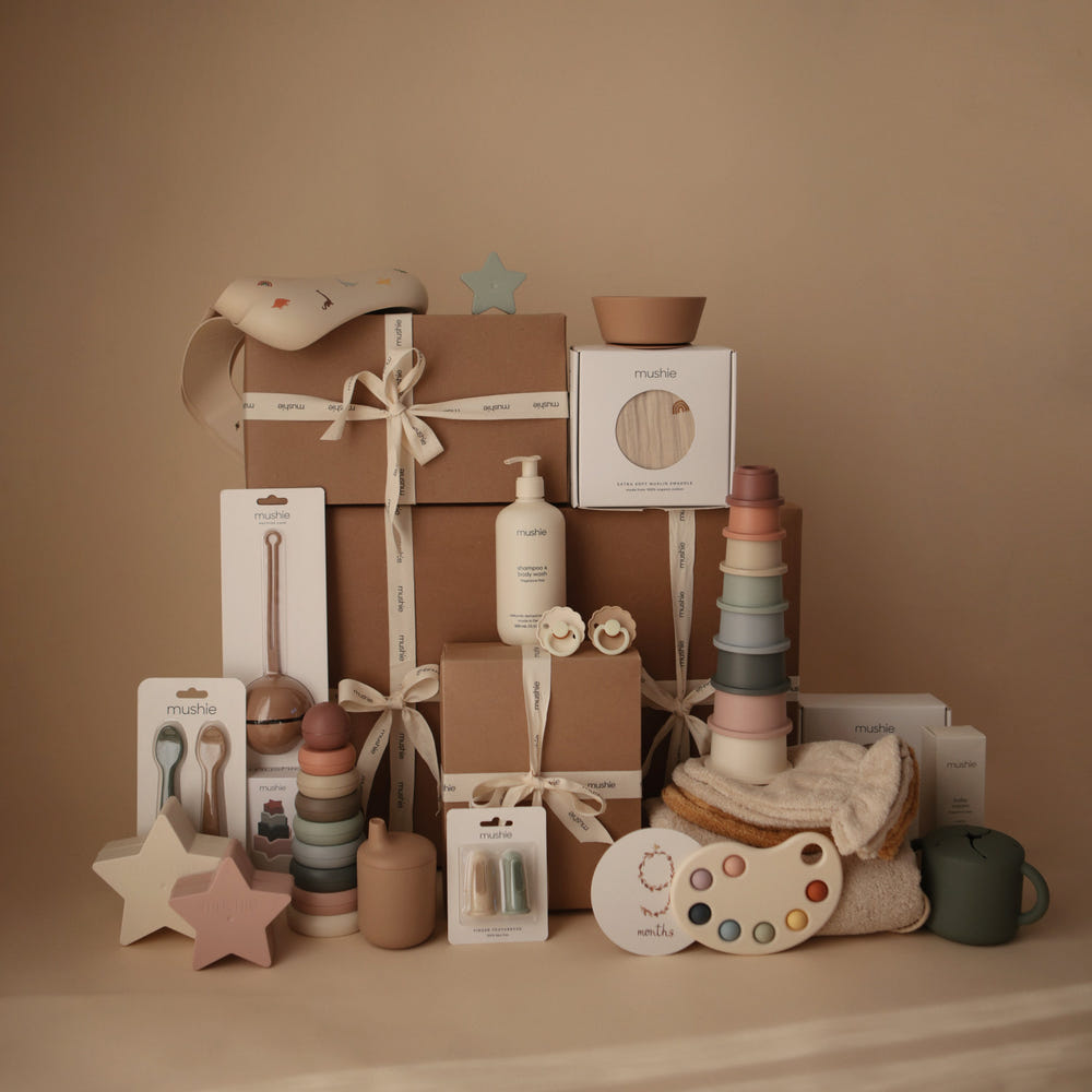 Playtime Gift Set for babies - $48 value, featuring toys and essentials for fun and development.