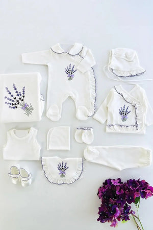Lavender Newborn Coming Home Set (10 pcs)