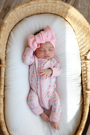 La Vie En Rose (Convertible Zip Footies)