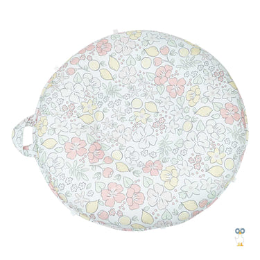 Lemon Aqua Glass Floor Cushion - stylish and comfortable seating for babies and toddlers.