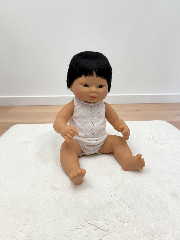 Bebenita 13" Baby Boy Doll - Leon | Unscented & Fully Clothed