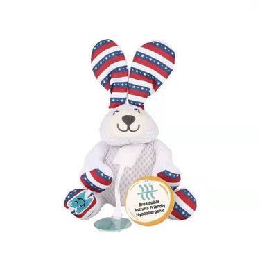 Bunny Teething Pal Attachment for Egg and Molar Magician - Cute pacifier clip for soothing babies during teething.