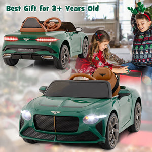 12V Bentley Bacalar kids ride-on car, perfect toy for young racers, featuring sleek design and licensed branding.