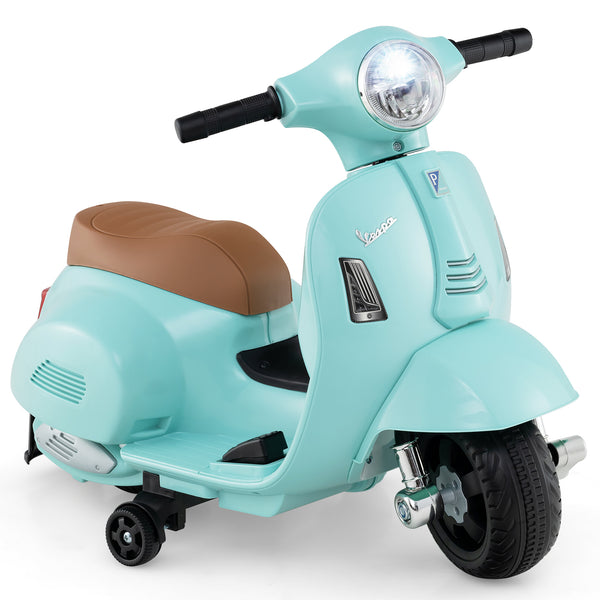 Kids Ride on Motorcycle Licensed Vespa with LED Headlight and Horn Sound