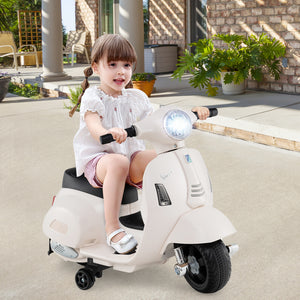 Kids Ride on Motorcycle Licensed Vespa with LED Headlight and Horn Sound